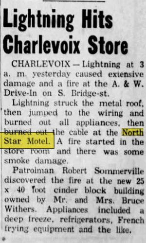 North Star Motel - Sept 1959 Lightning Strike